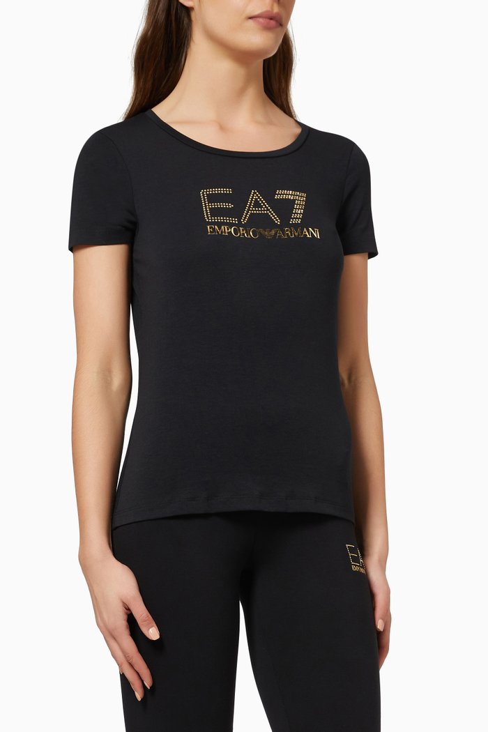EA7 Train Evolution T-shirt in Jersey, Black