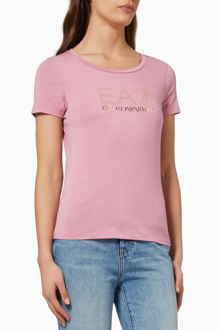 

EA7 Train Evolution T-shirt in Jersey, Pink