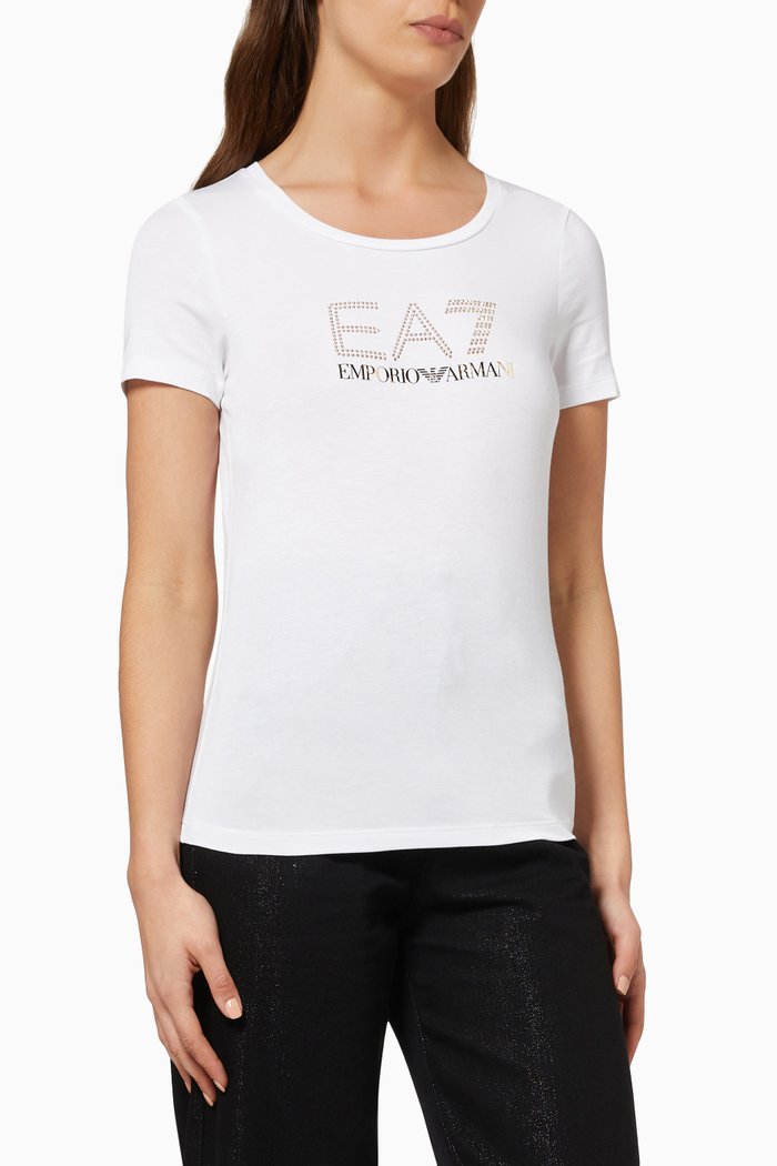 

EA7 Train Evolution T-shirt in Jersey, White