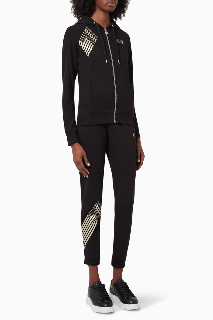 

EA7 Train Tracksuit in Jersey, Black