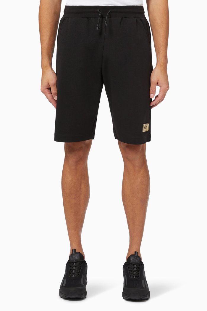 

EA7 Train Bermuda Shorts in Jersey, Black