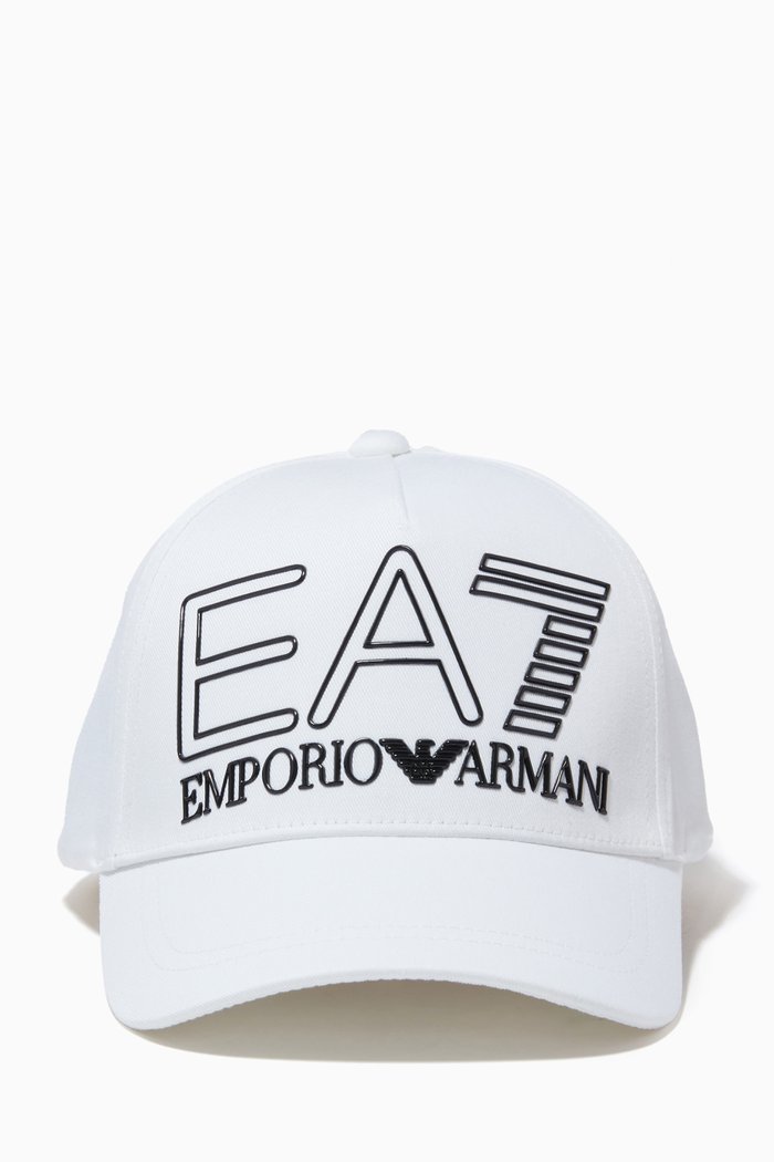 

EA7 Train Visibility Baseball Hat in Gabardine, White