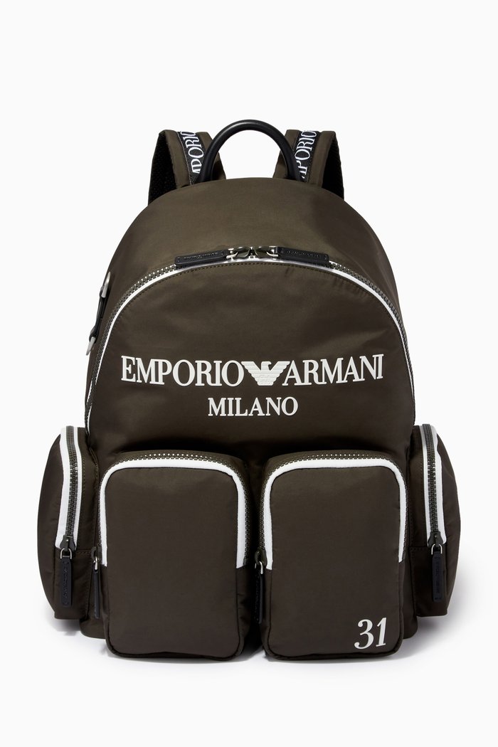 EA Milano 31 Backpack in Nylon, Green