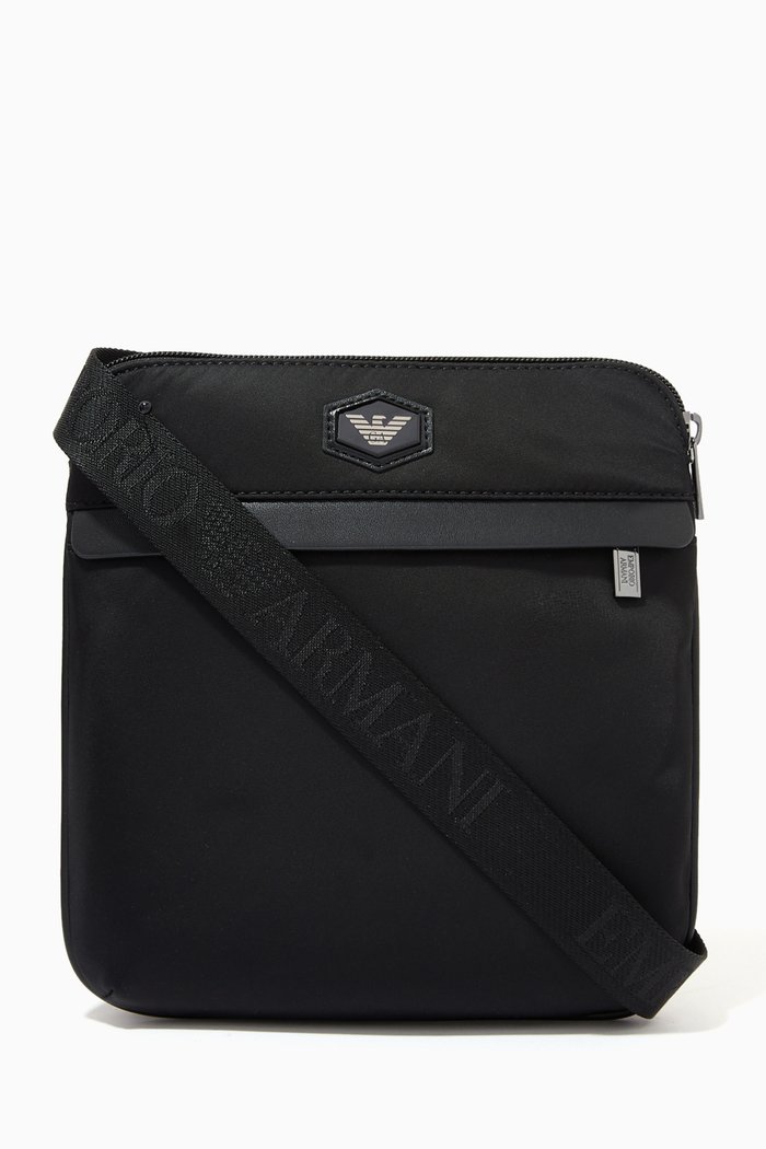 

Crossbody Bag in Faux Leather, Black