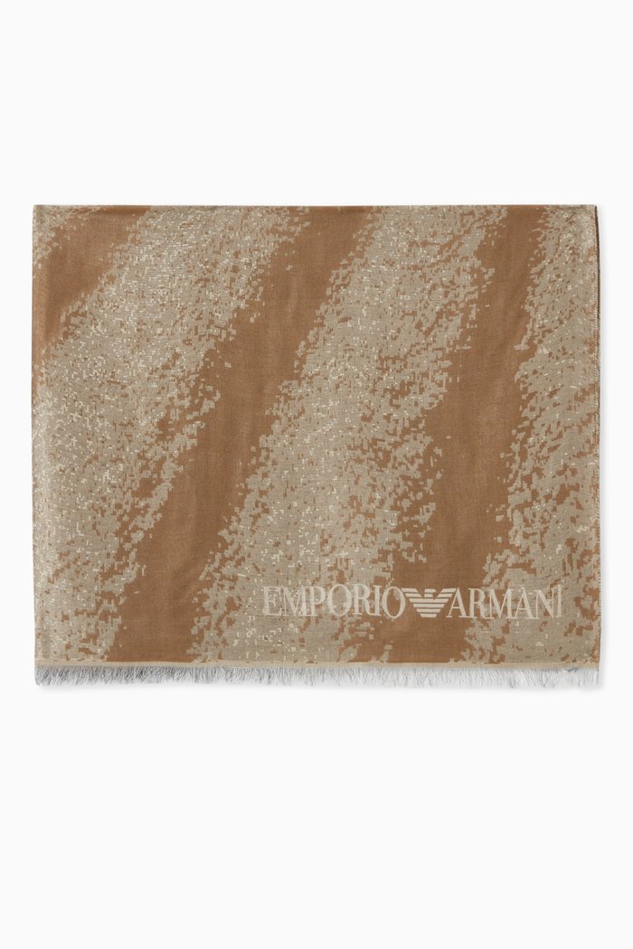 

Speckled Scarf in Viscose-blend Jacquard, Neutral