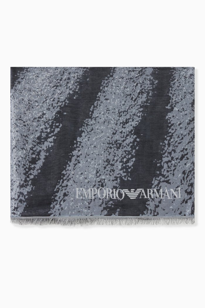

Speckled Scarf in Viscose-blend Jacquard, Blue