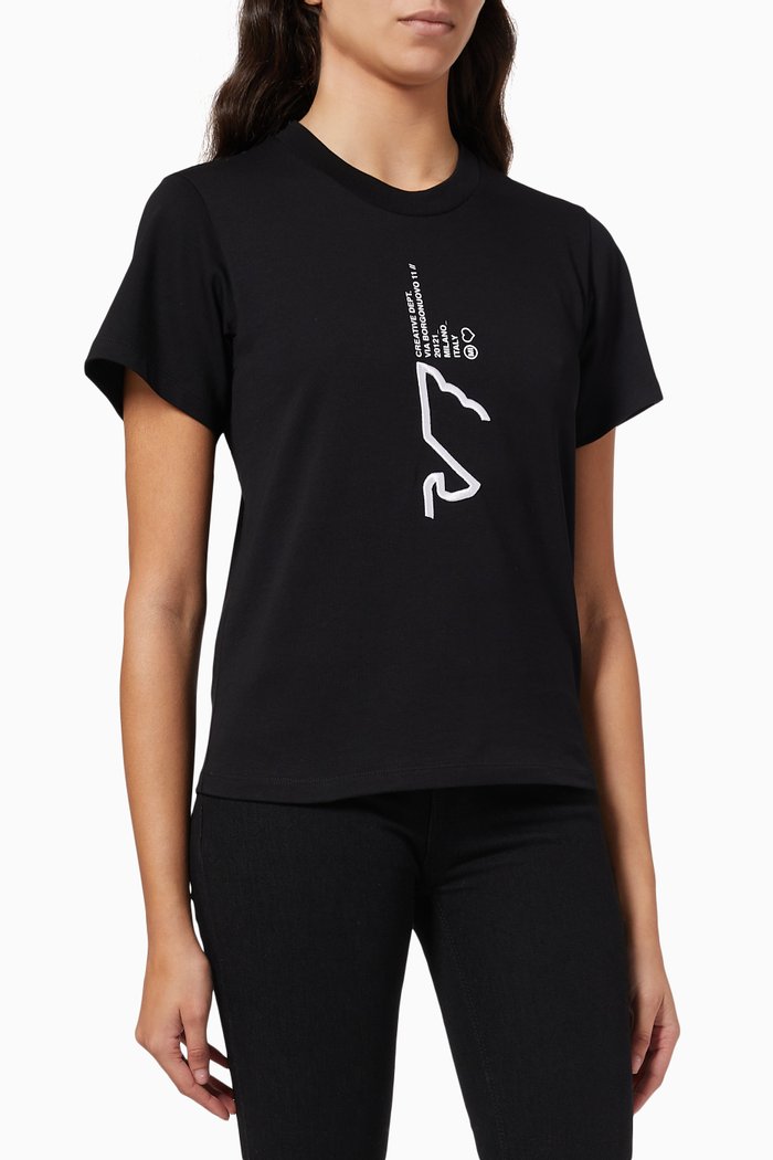 

EA Half Eagle T-shirt in Cotton Jersey, Black
