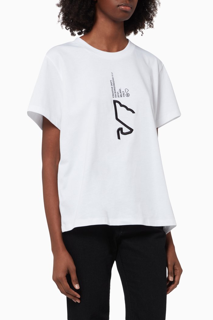 EA Half Eagle T-shirt in Cotton Jersey, White