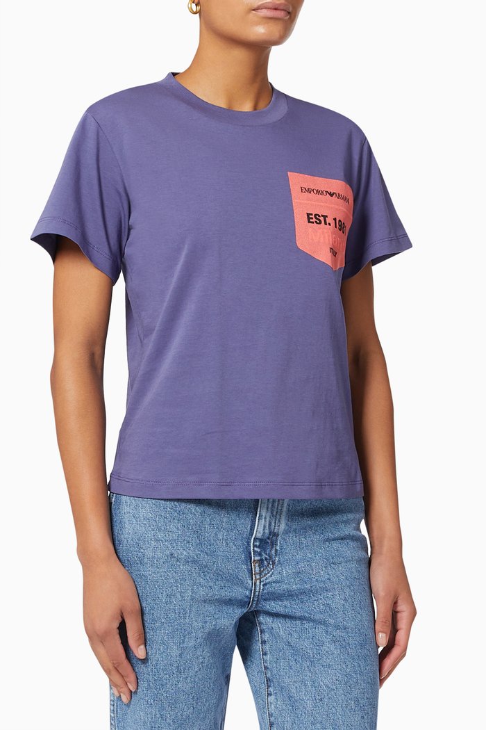 

EA Pocket T-shirt in Jersey, Blue