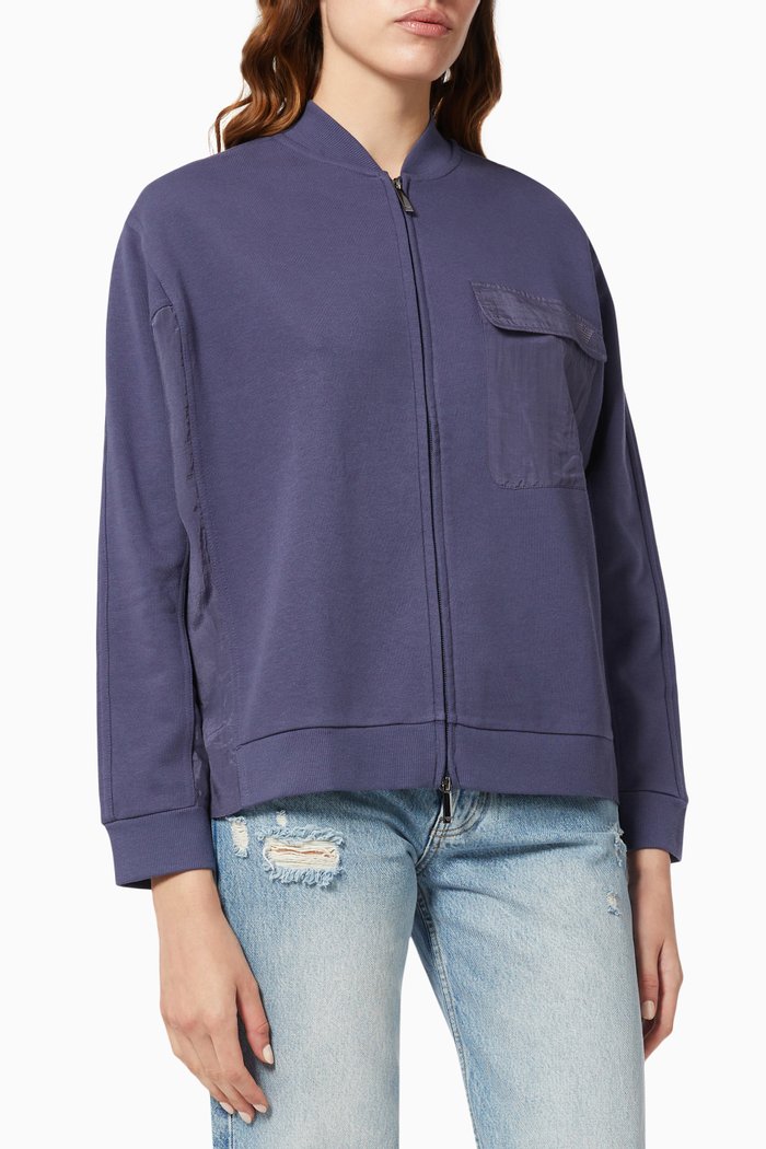 

Zipped Sweatshirt, Blue