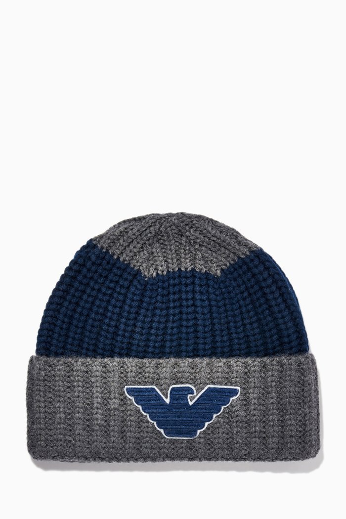 

Beanie in Rib Knit, Blue