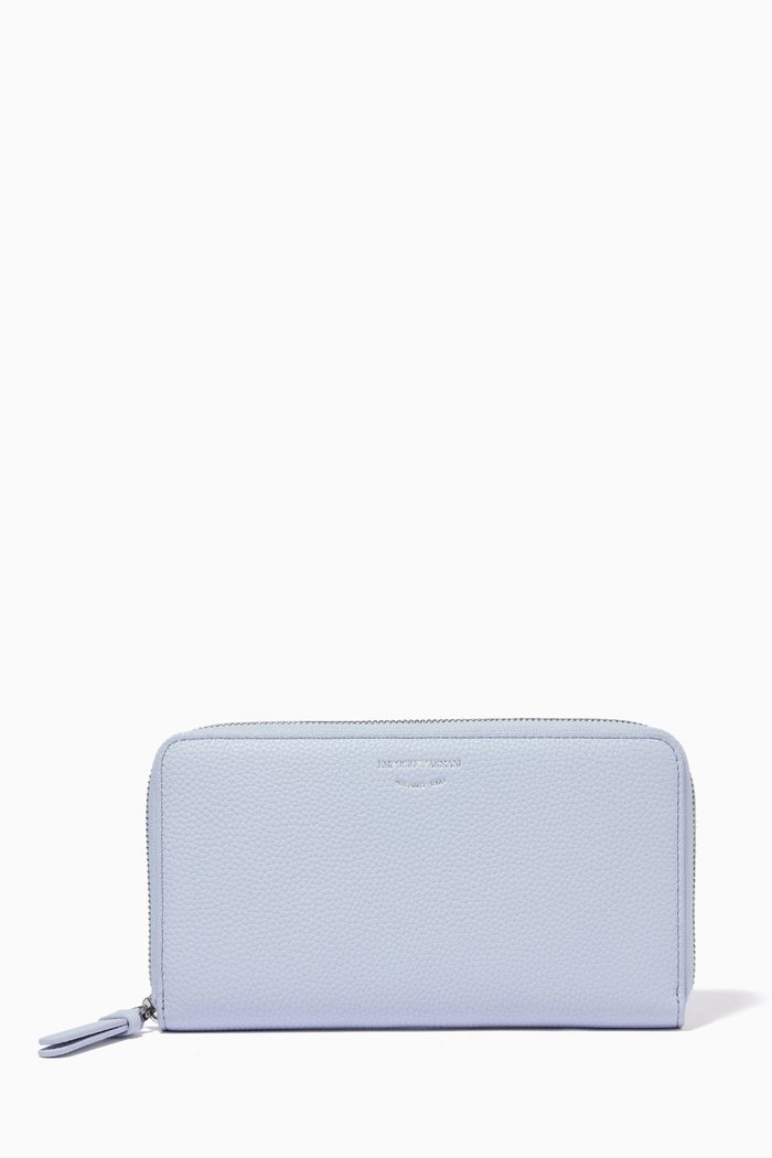 

My EA Zip-around Wallet in Eco Leather, Blue