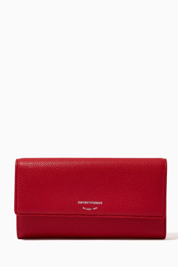 

My EA Deer Print Wallet in Faux Leather, Red