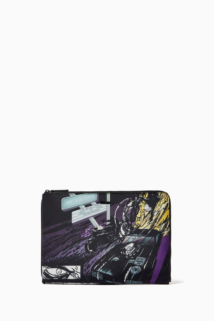 Racing Printed Pouch, Multicolour