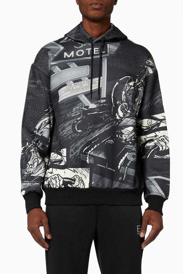 

EA Racing Capsule Collection Hoodie in Cotton-blend Fleece, Black