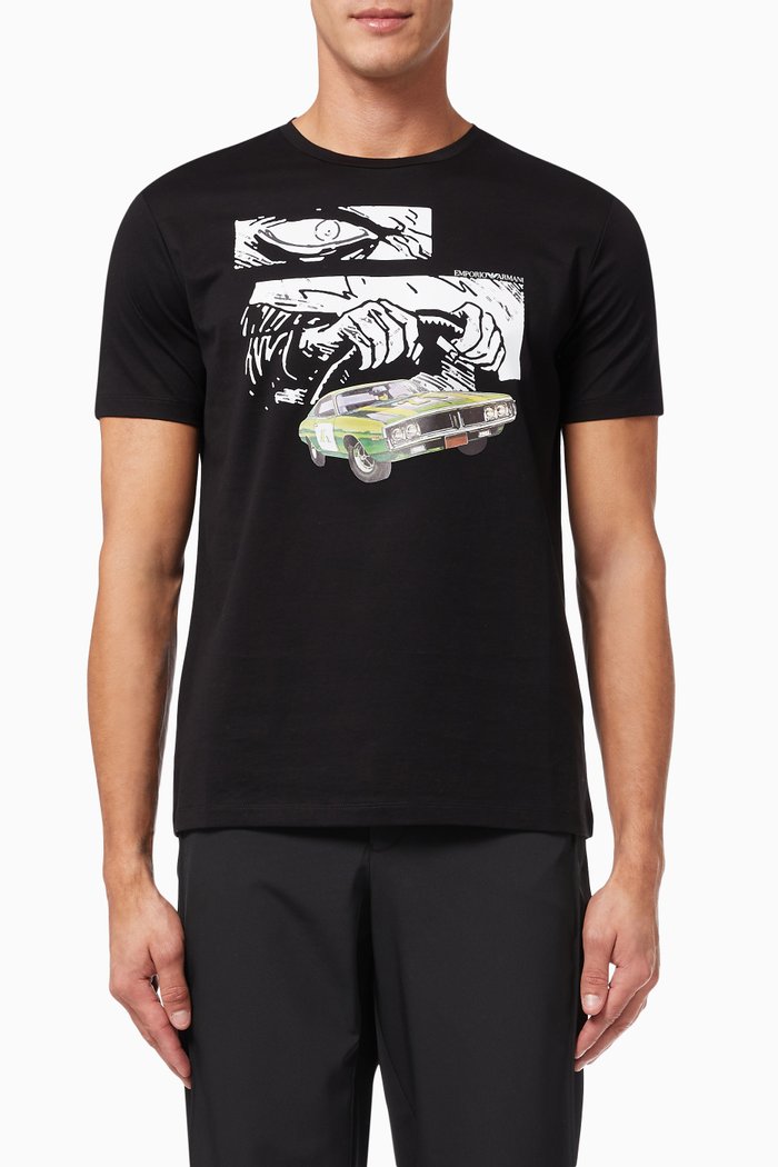 

EA Racing Capsule Collection T-shirt in Jersey, Black