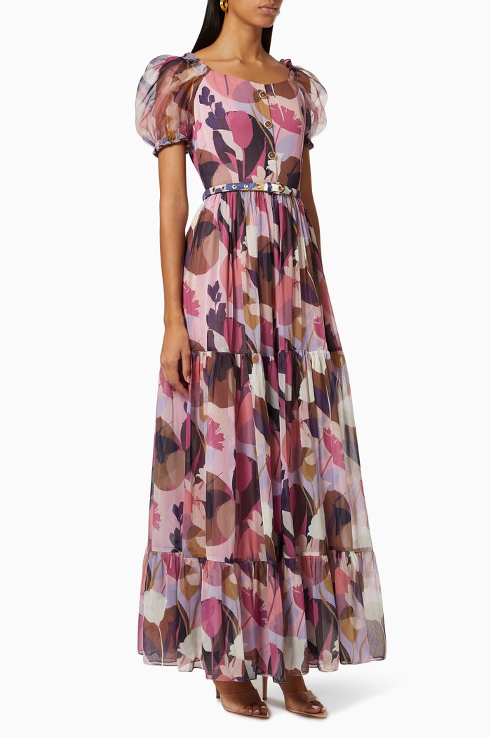 

Mystic Rose-D Tiered Dress, Multicolour