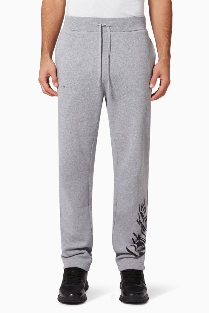 

Script Sweatpants in Cotton, Grey