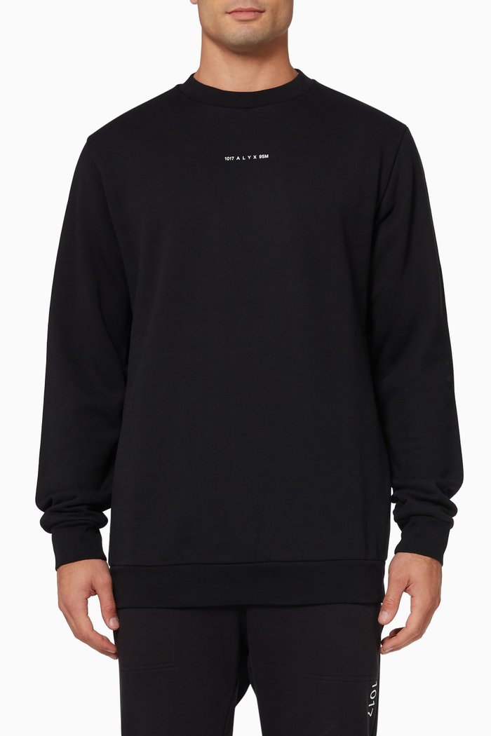 

Melt Circle Logo Sweatshirt in Cotton Jersey, Black