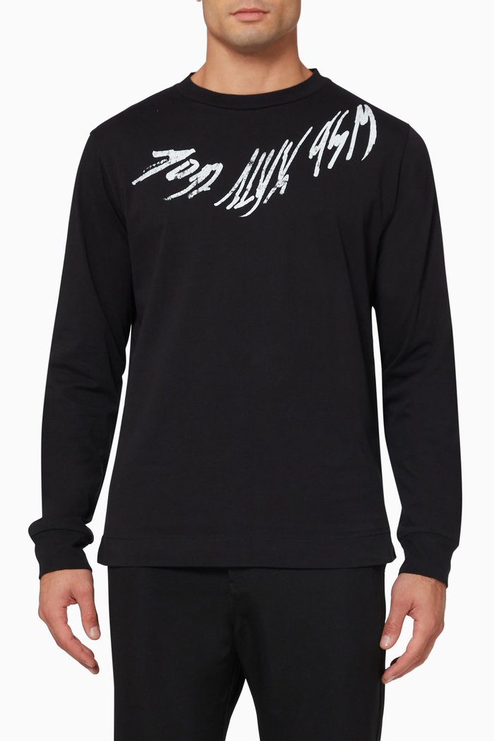 

Script Logo T-shirt in Cotton Jersey, Black