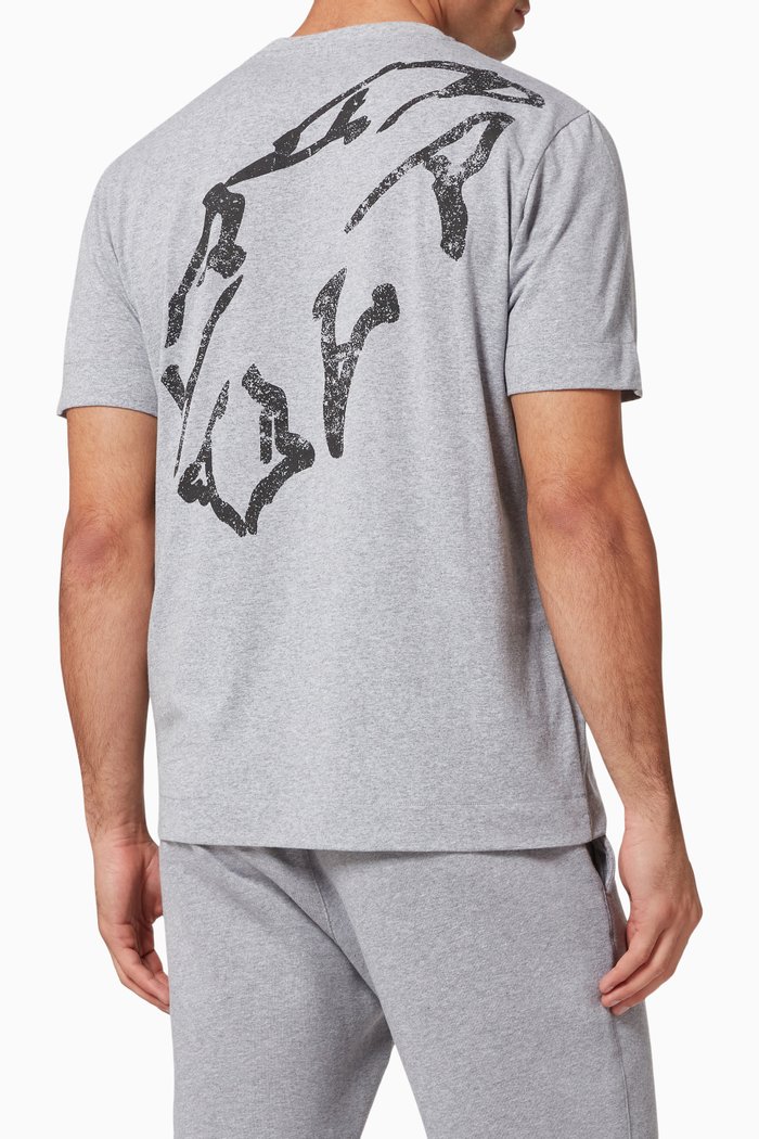 

Melt Circle Print T-shirt in Cotton, Grey