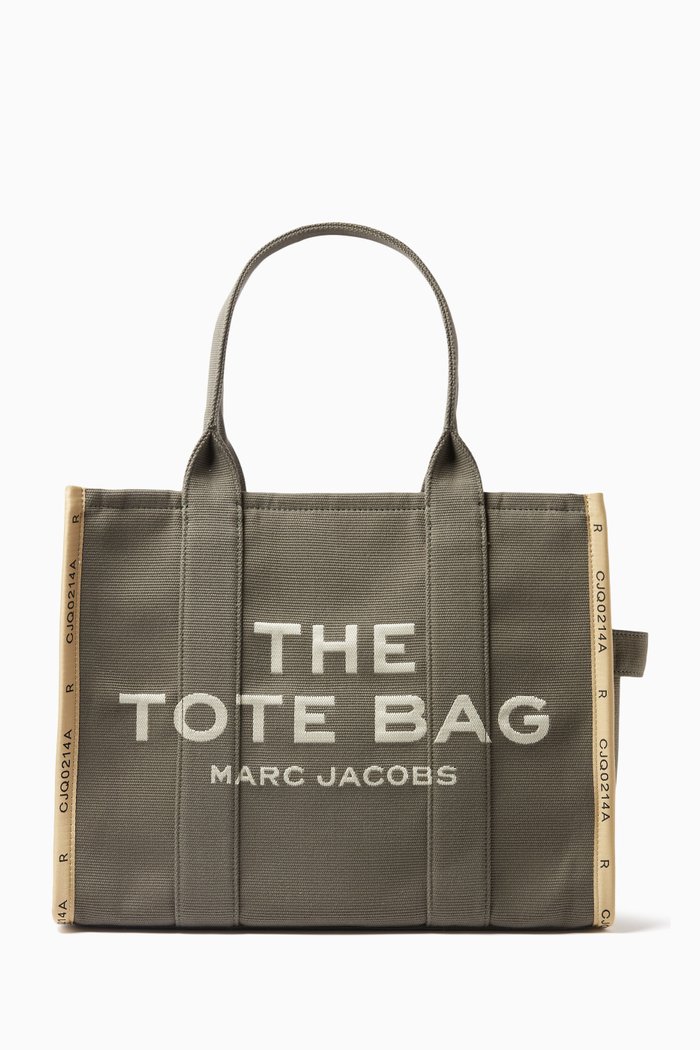 

The Large Tote Bag in Jacquard Canvas, Green
