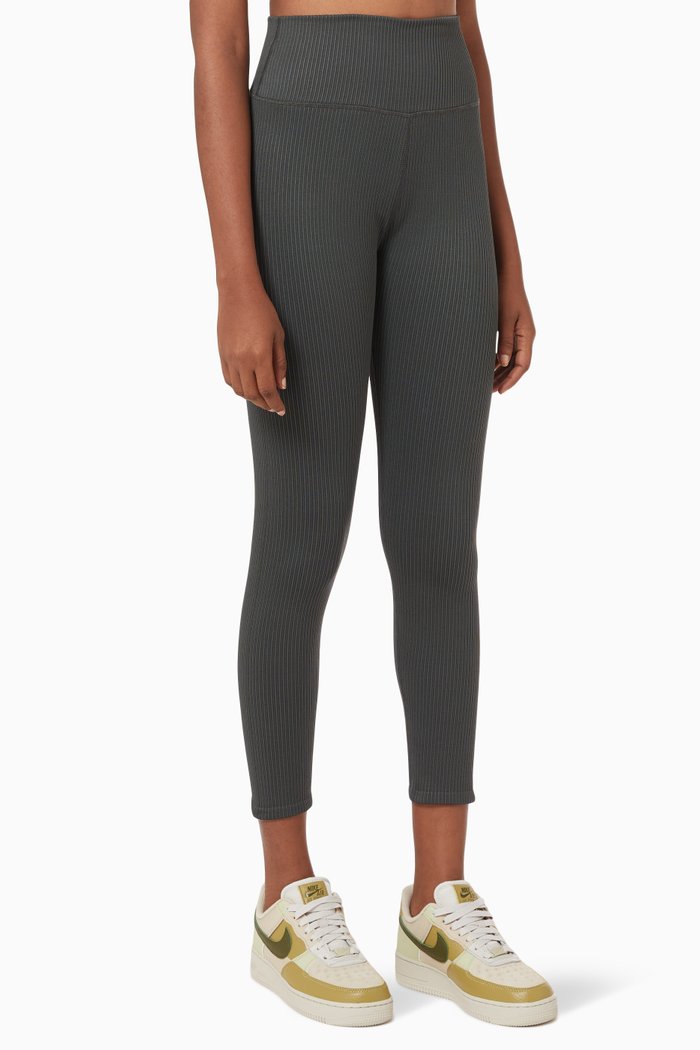 

Seamless Leggings in Chunky Knit, Black