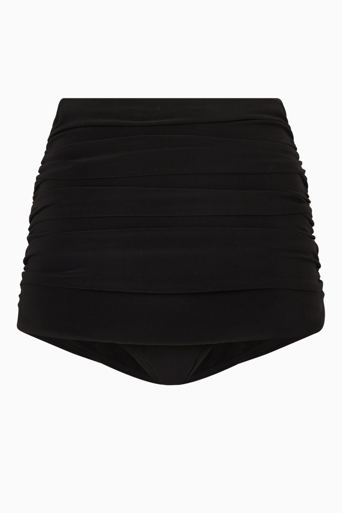 

Bill High Waist Bikini Bottoms in Poly Lycra, Black