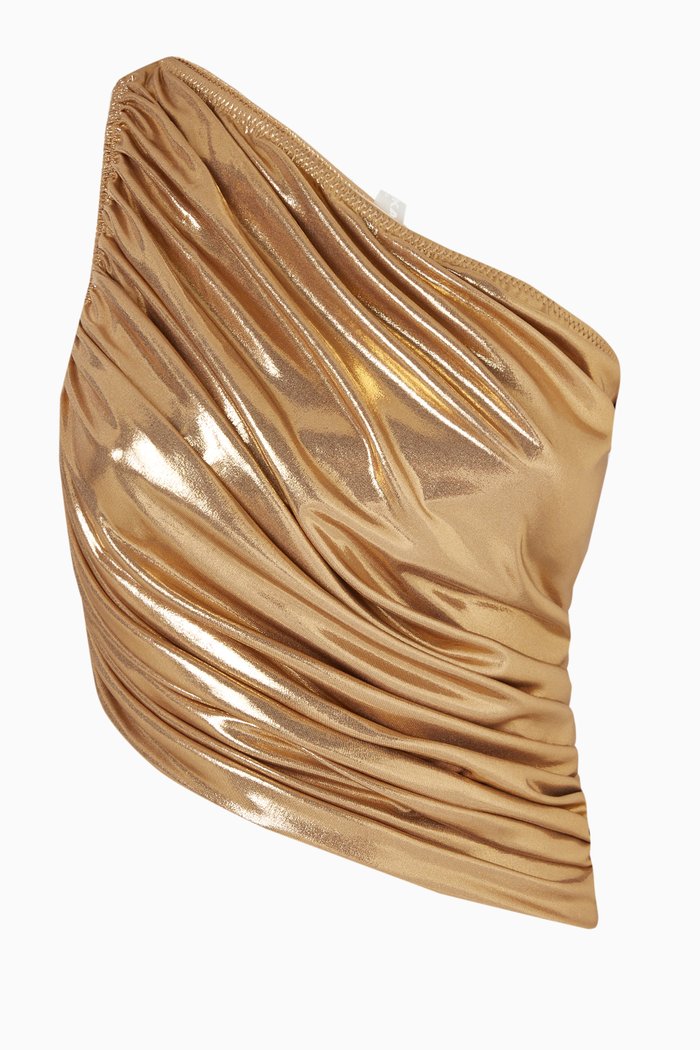 

Diana Bra Top in Lamé, Gold