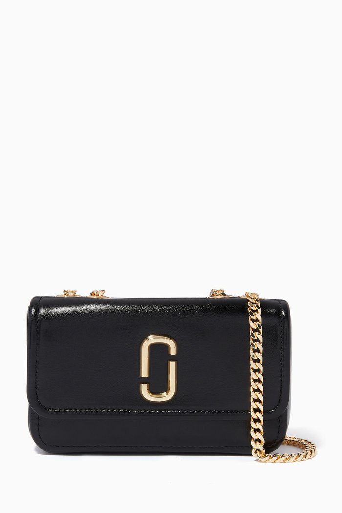 

The Glam Shot Mini Bag in Leather, Black