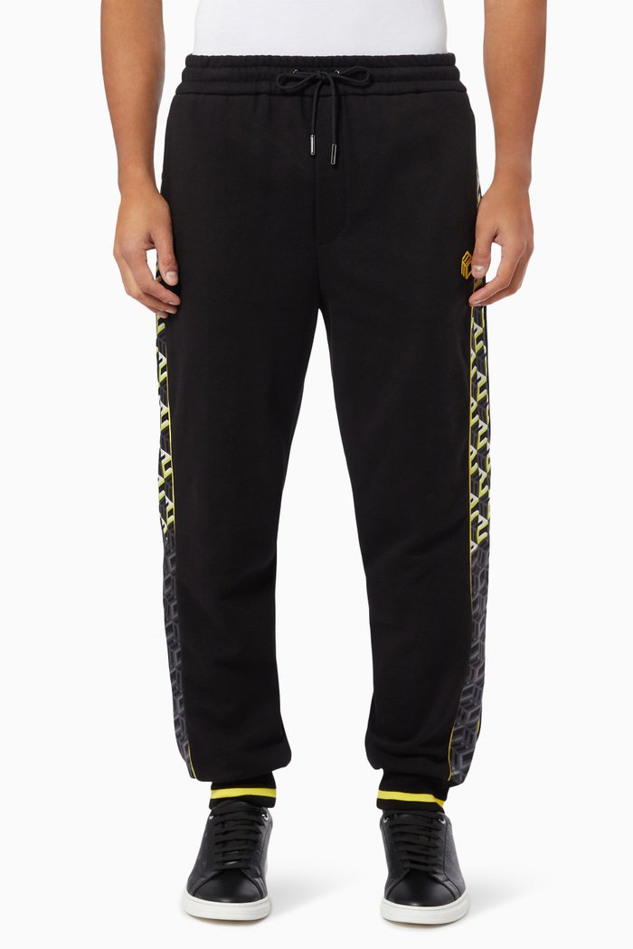 

Cubic Monogram Sweatpants in Organic Cotton, Black