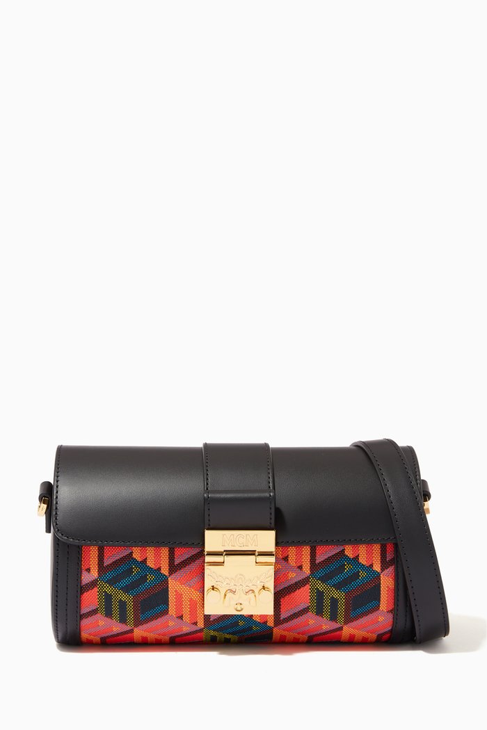 

Small Tracy Crossbody in Cubic Monogram Jacquard, Black