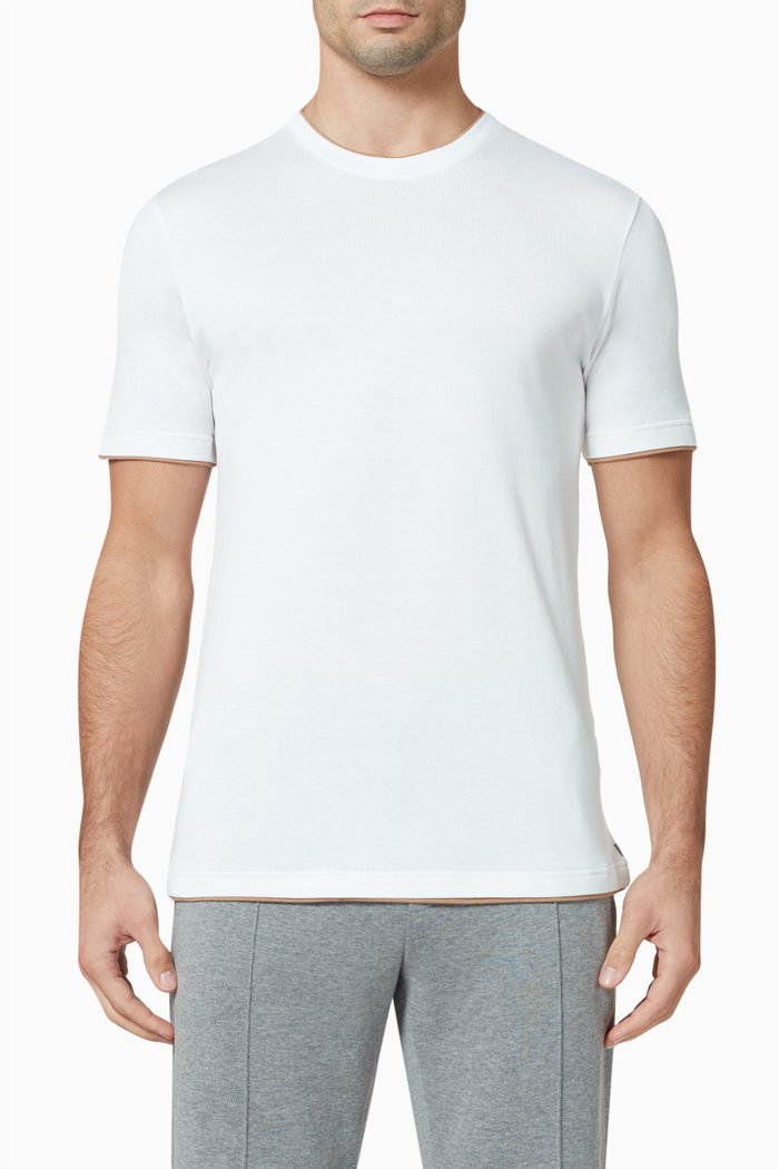 

Crewneck T-Shirt in Cotton Jersey, White