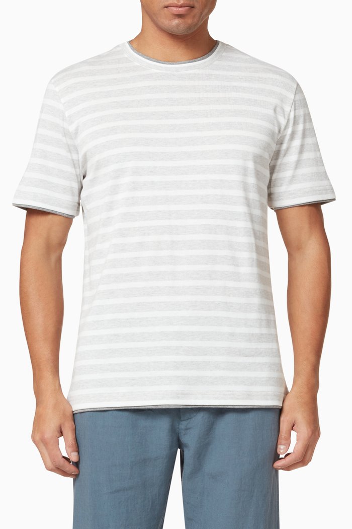 

Crewneck T-Shirt in Cotton Jersey, Grey