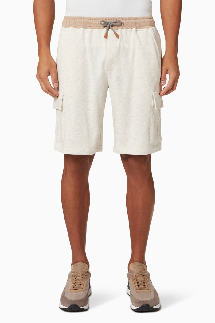 

Bermuda in Cotton Blend, White