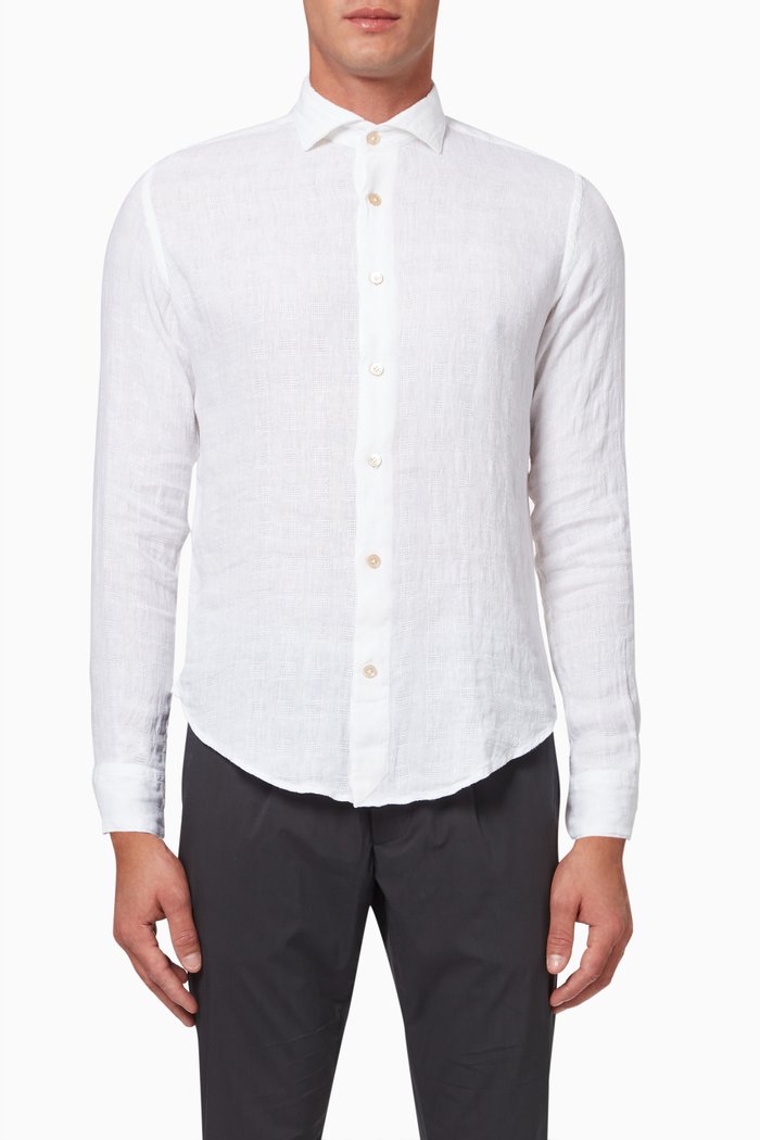 

Shirt in Linen Blend, White
