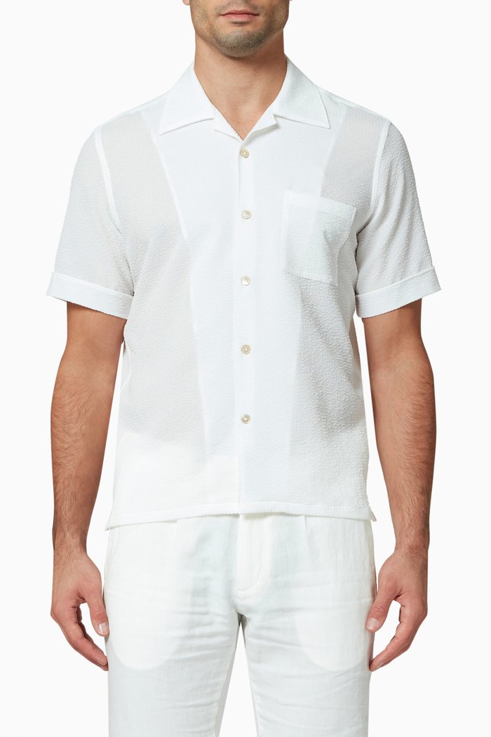 

Short Sleeve Shirt in Polyester, White
