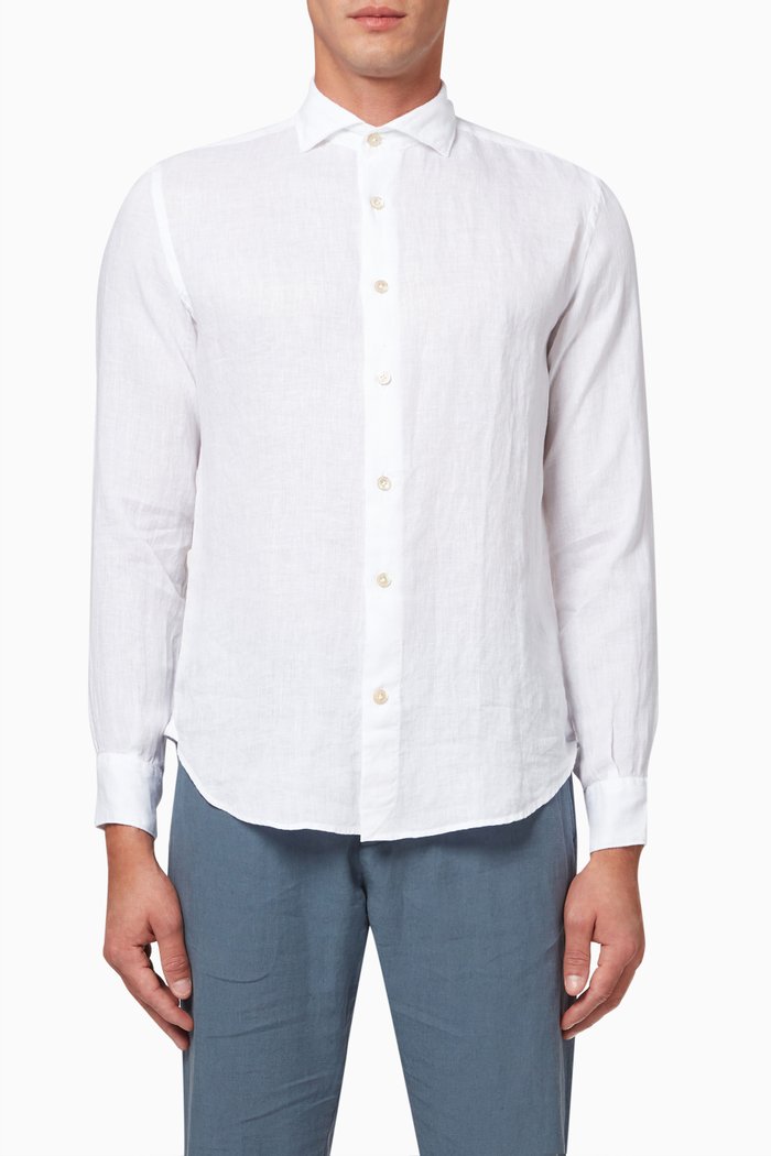 Dandy Shirt in Linen, White
