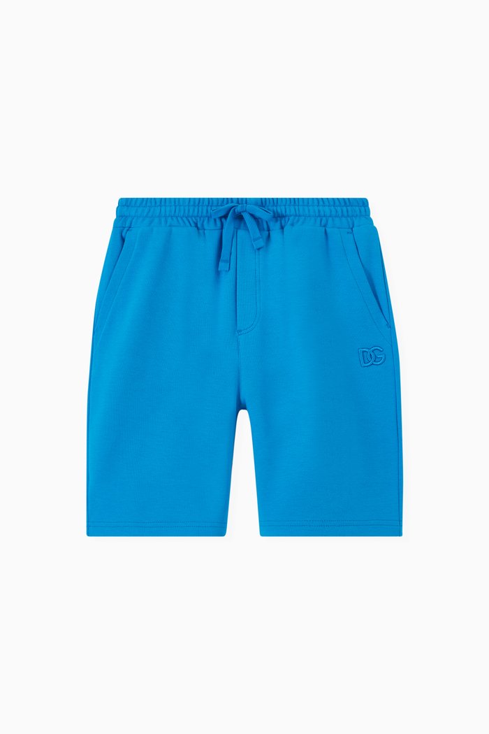 DG Interlock Logo shorts in Cotton Jersey, Blue