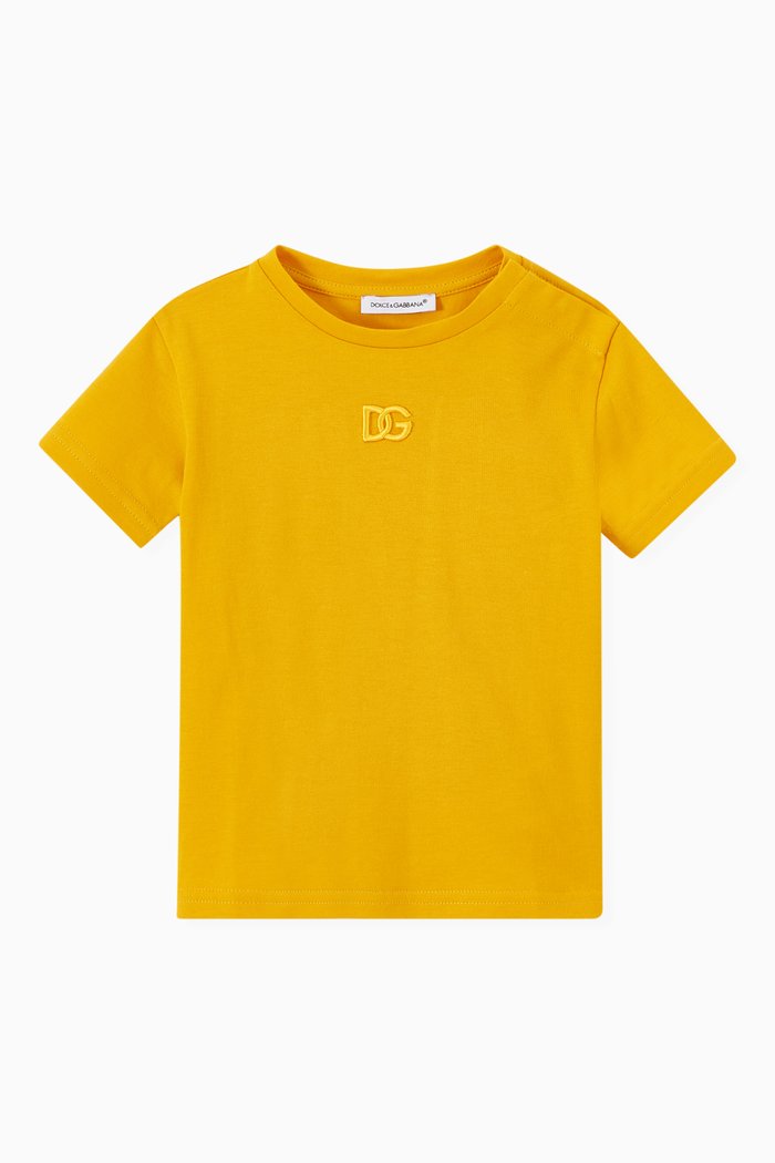 

DG Interlock T-shirt in Cotton Jersey, Yellow