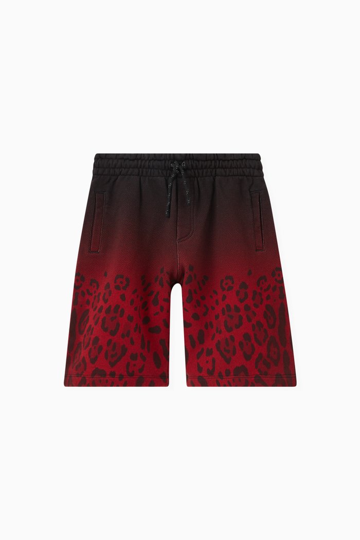 

Jersey Jogging Shorts in Cotton, Red