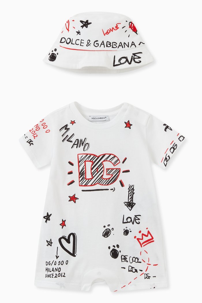 

Graffiti Print 2-piece Gift Set in Cotton Jersey, White