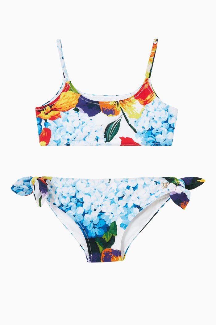 

Hydrangea Print Bikini Set, Blue