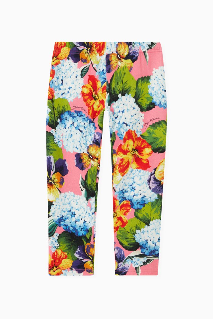 

Hydrangea Leggings in Jersey, Pink
