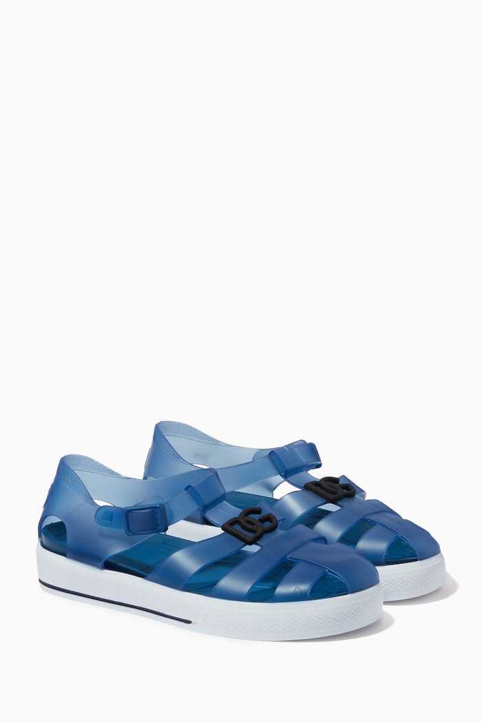 Logo Jelly Sandals, Blue