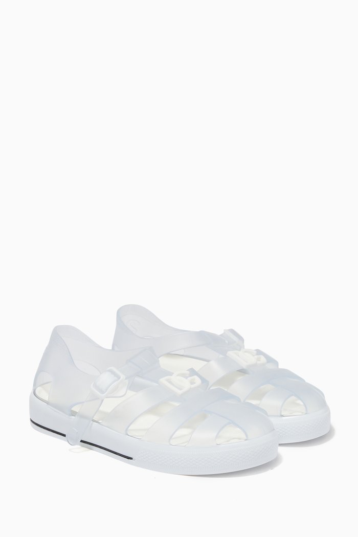 

DG Interlock Logo Jelly Sandals, White
