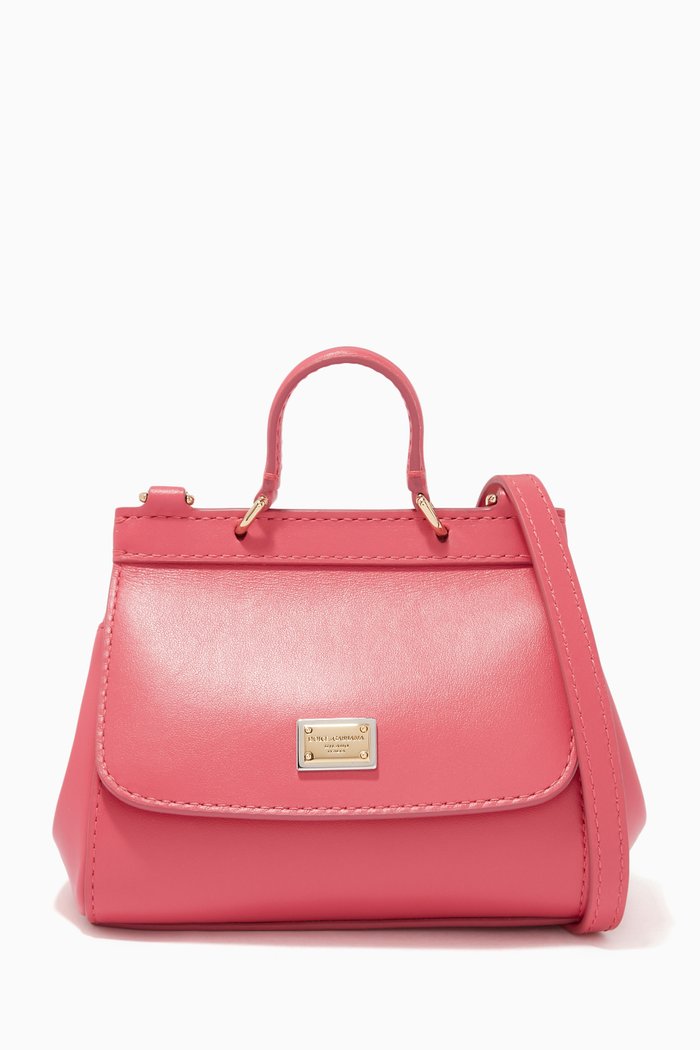 

Miss Sicily Top Handle Bag in Leather, Pink