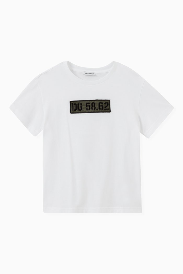 

Patch T-shirt in Cotton, White