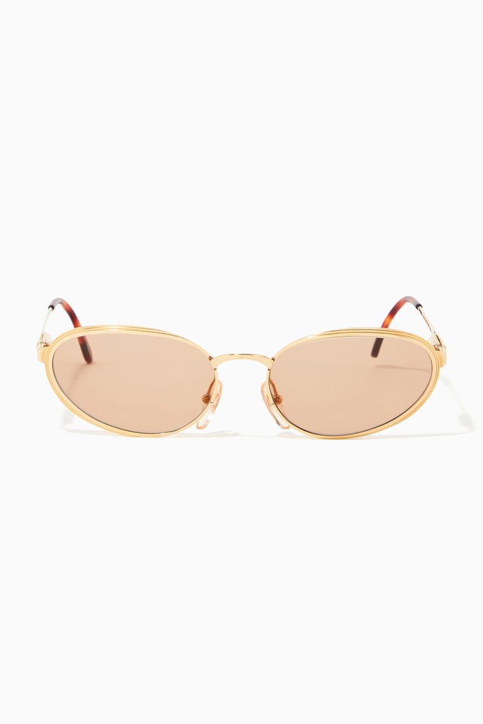 

Cat-eye Tinted Sunglasses in Metal, Gold