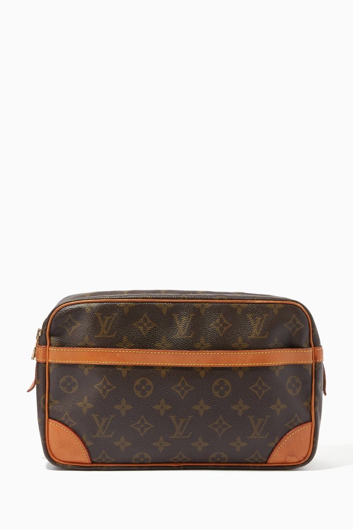 

Compiegne 28 Clutch Bag in Monogram Canvas, Brown